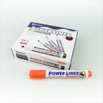 MUNGYO ปากกาไวท์บอร์ด POWER LINER <1/12> สีส้ม